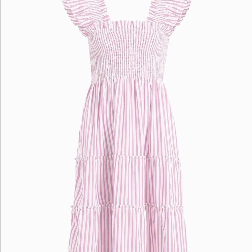 Hill House Nap Dress in Bubblegum Stripe size M